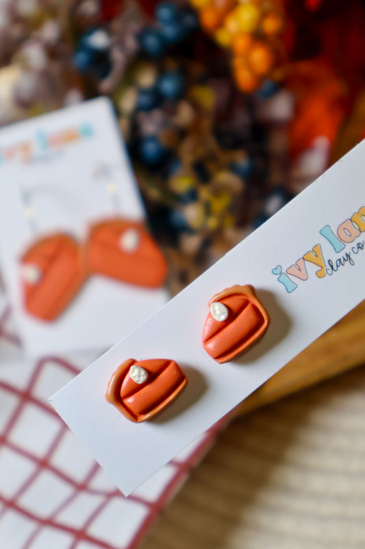 Pumpkin Pie Stud Earrings