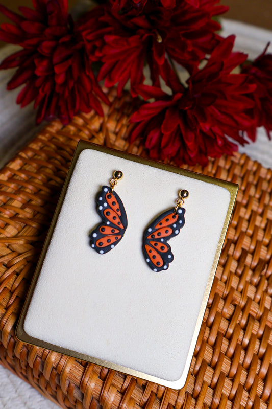 Monarch Butterfly Wing Earrings