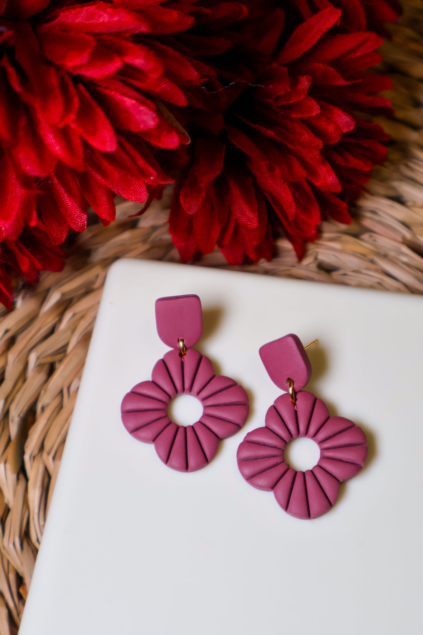 Maisie | Embossed Dangle Earrings