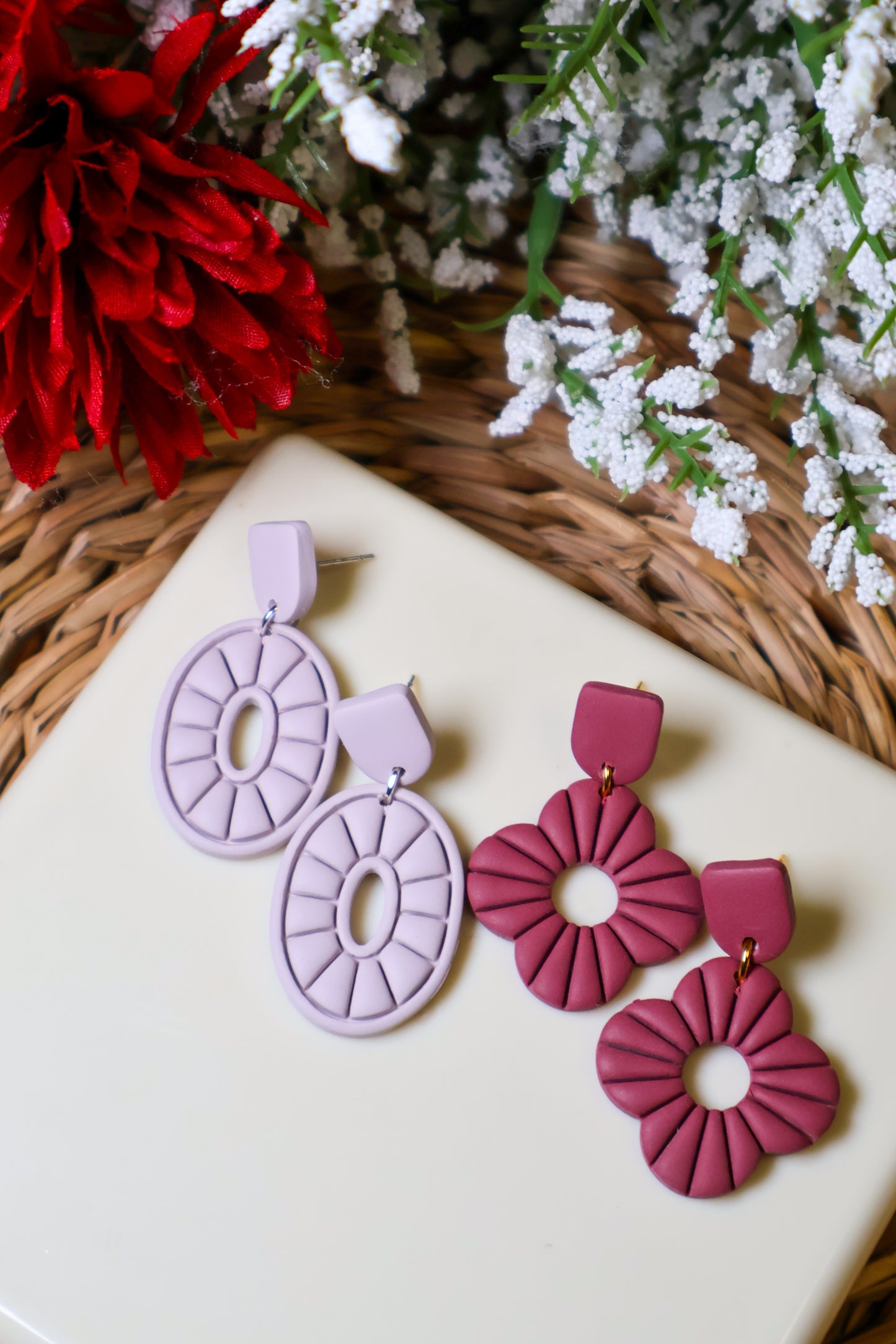 Aspen | Embossed Oval Earrings