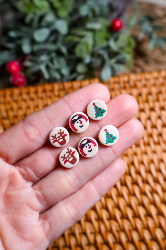 Christmas Cookie Stud Earrings