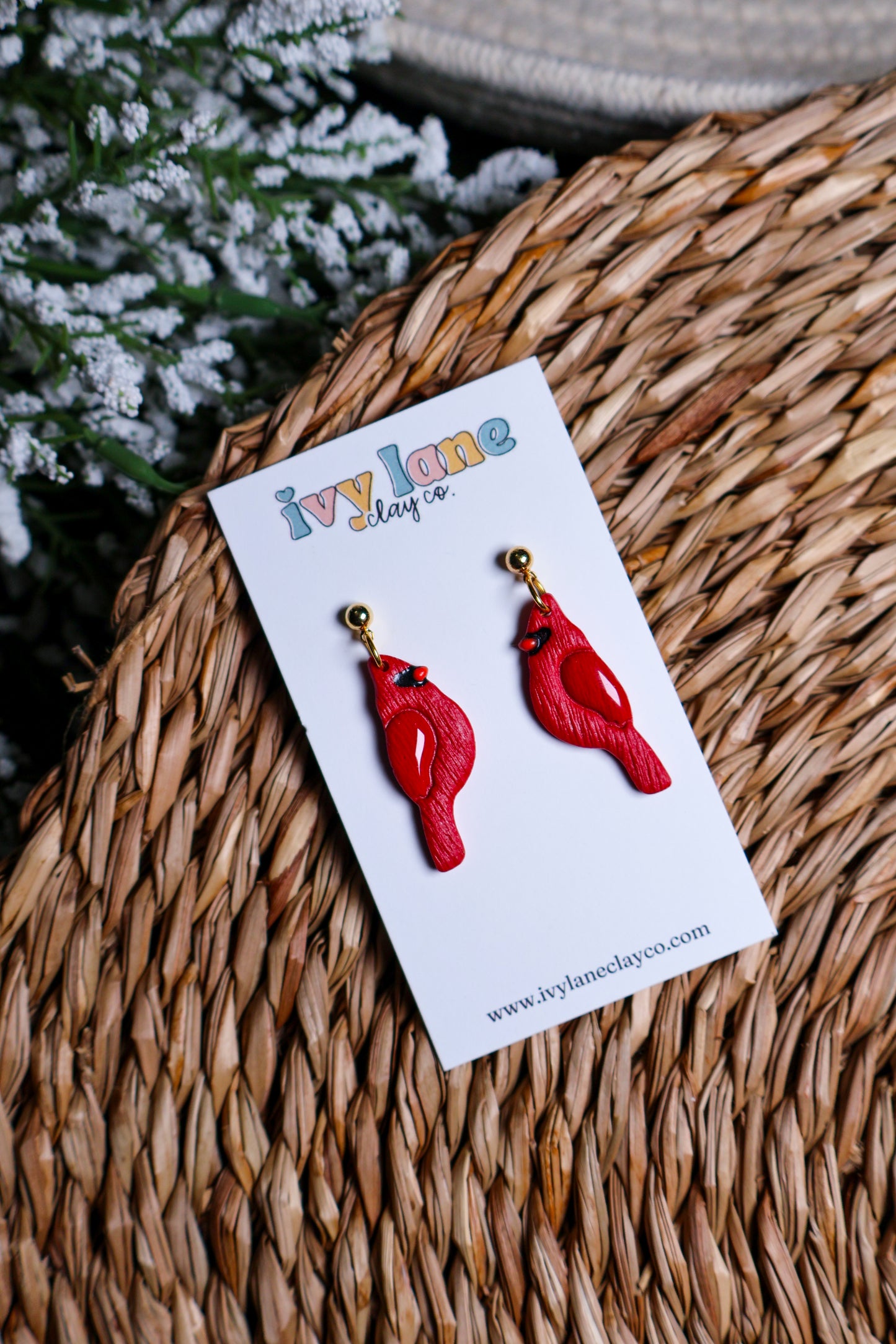 Cardinal Earrings