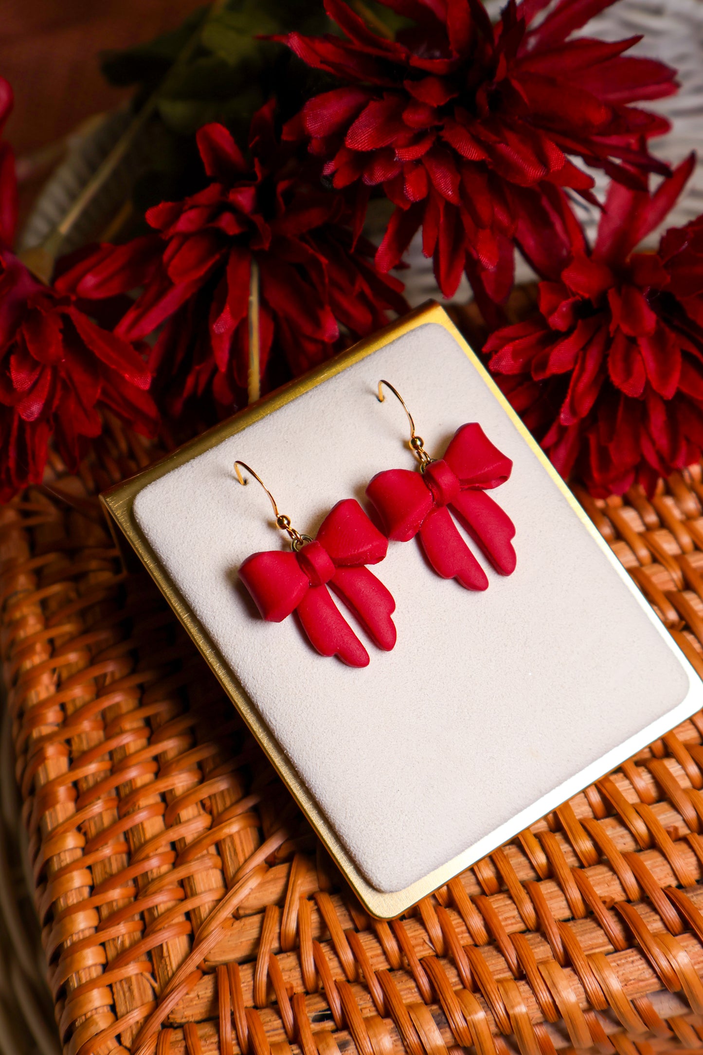 Clara V2 | 3D Bow Earrings (Holiday Edition)