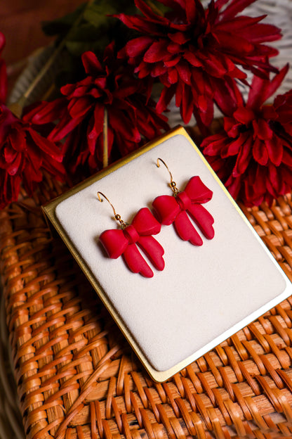 Clara V2 | 3D Bow Earrings (Holiday Edition)