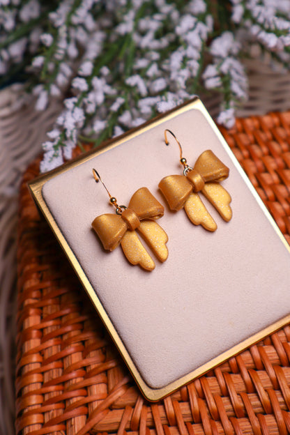 Clara V2 | 3D Bow Earrings (Holiday Edition)