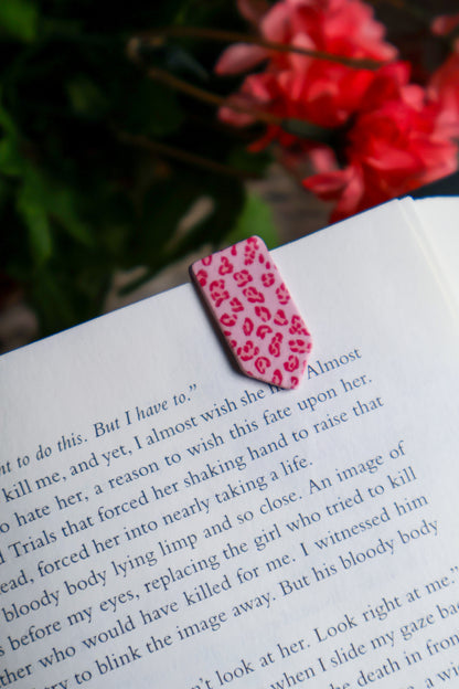 Mini Stacked Bookmark | Pink Cheetah