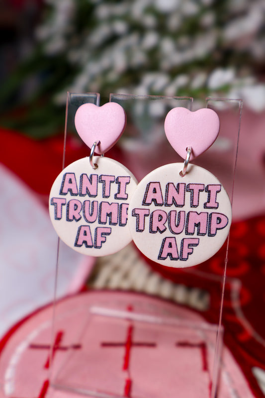 "Anti Trump AF" Dangle Earrings | Fundraiser for Immigrant Justice