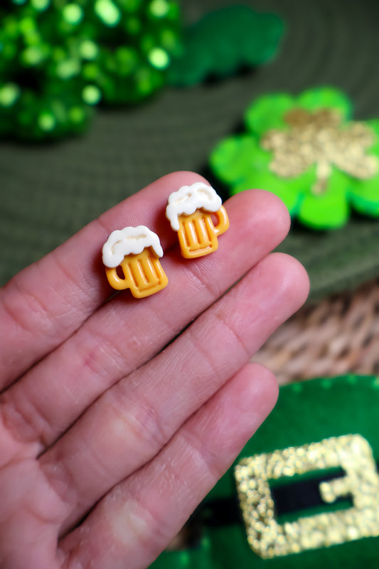 Beer Mug Stud Earrings