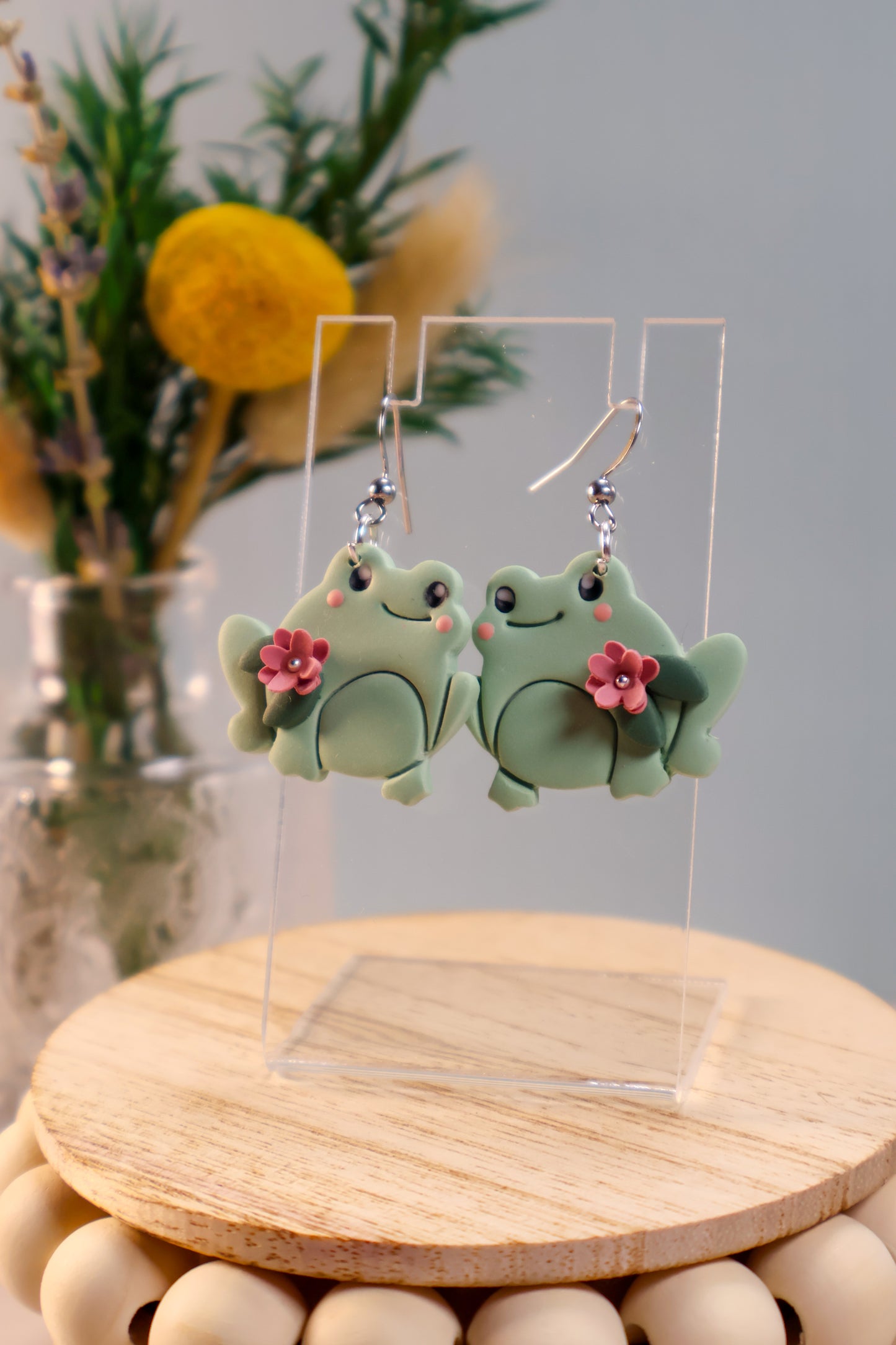 Floral Froggy Earrings