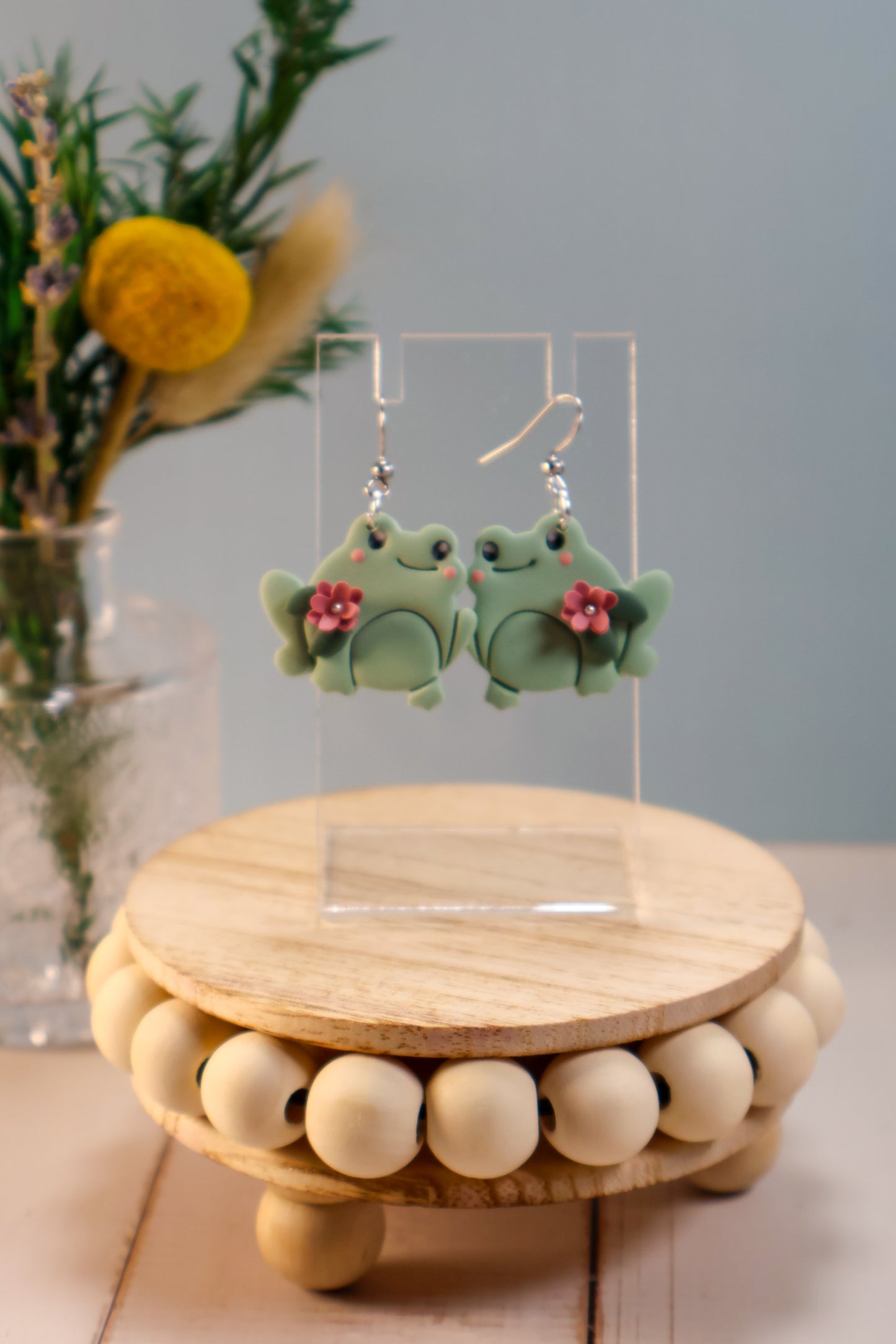Floral Froggy Earrings