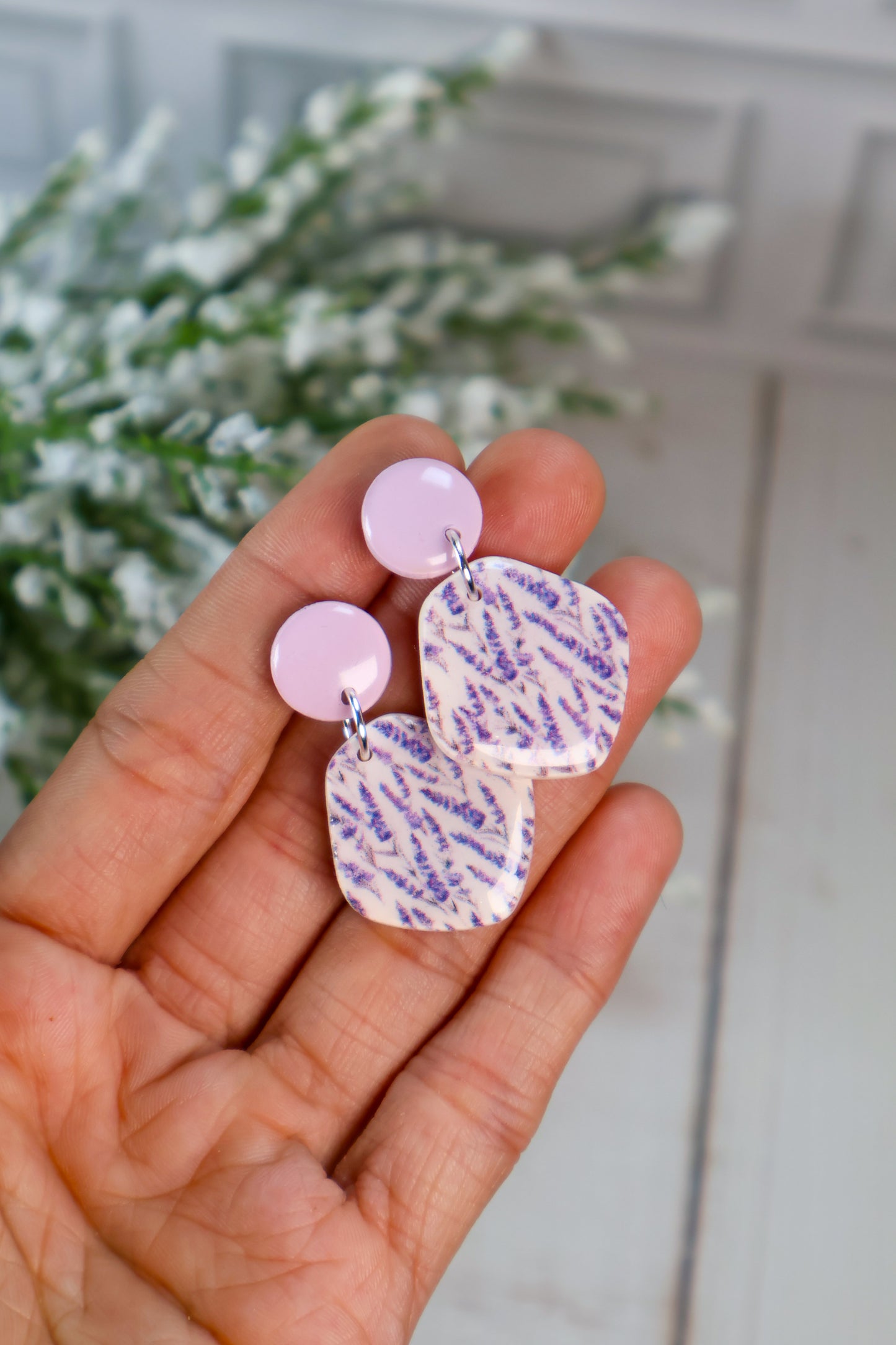 Lavender Pattern Earrings