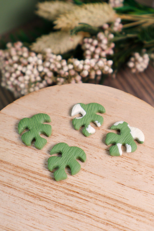 Monstera Stud Earrings