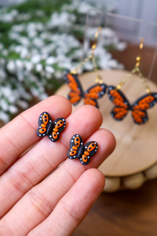 Monarch Butterfly Stud Earrings
