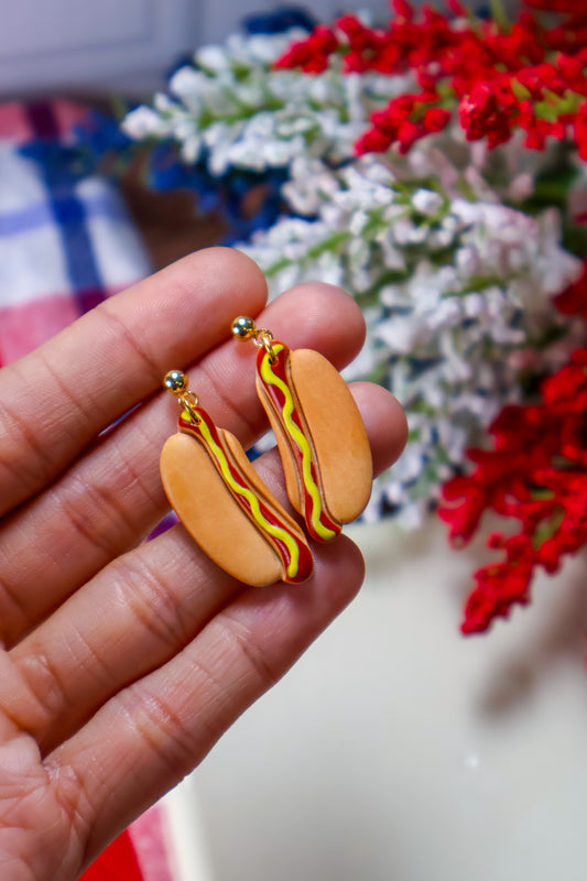 Hot Dog Earrings