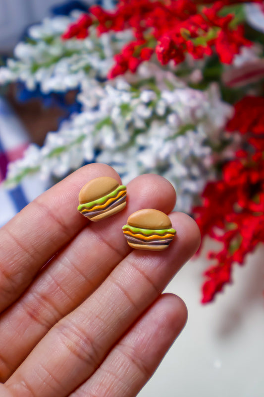 Cheeseburger Stud Earrings