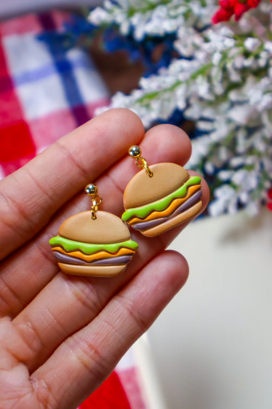 Cheeseburger Earrings