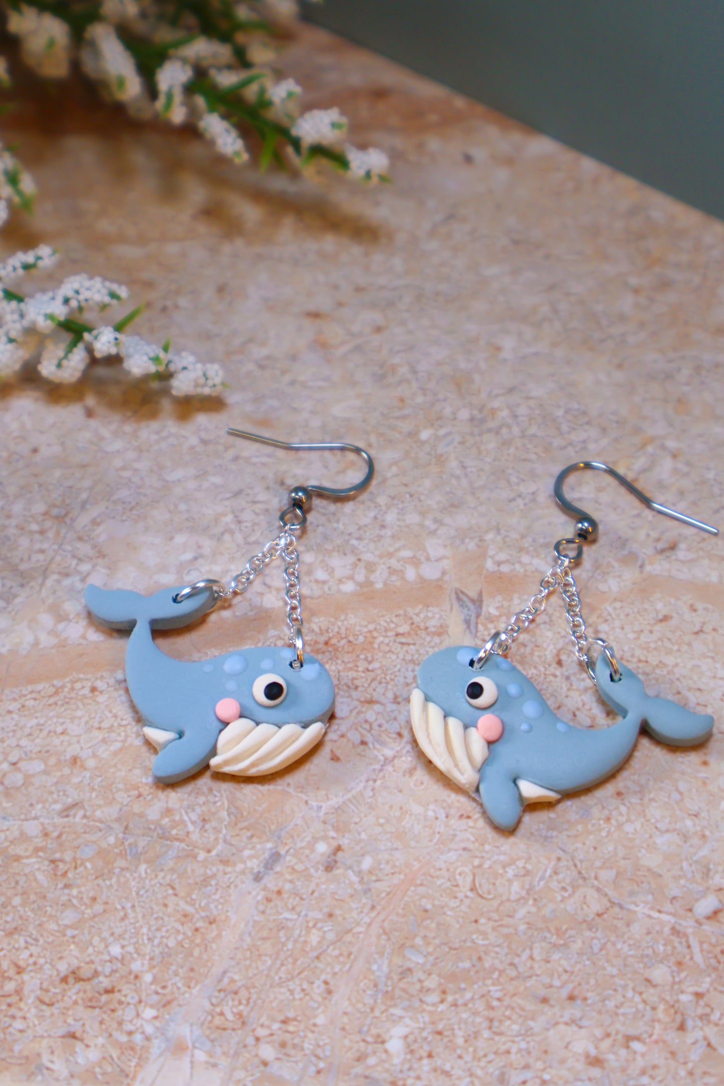 Blue Whale Earrings