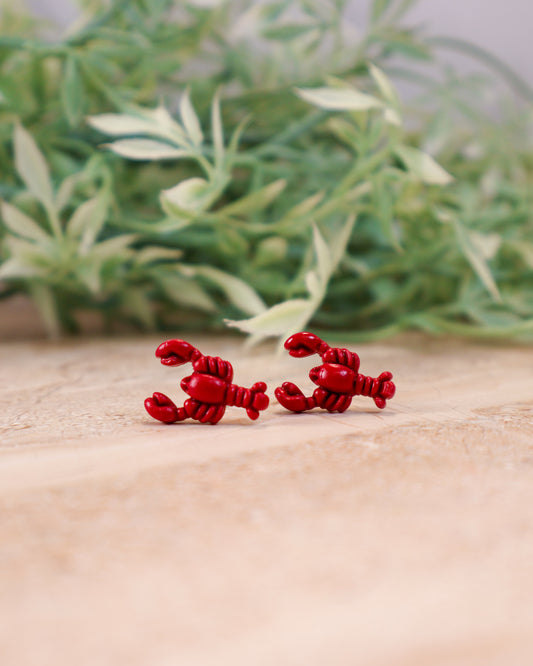 Lobster Stud Earrings