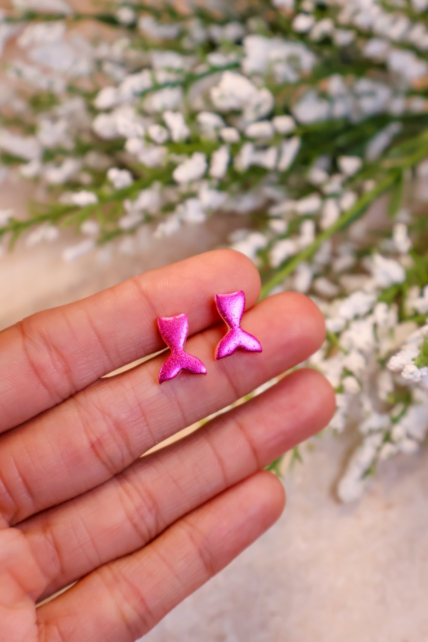 Mermaid Tail Stud Earrings