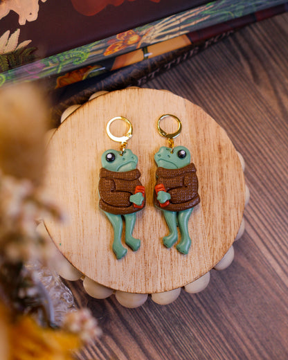 Bookish Froggy Friend Earrings