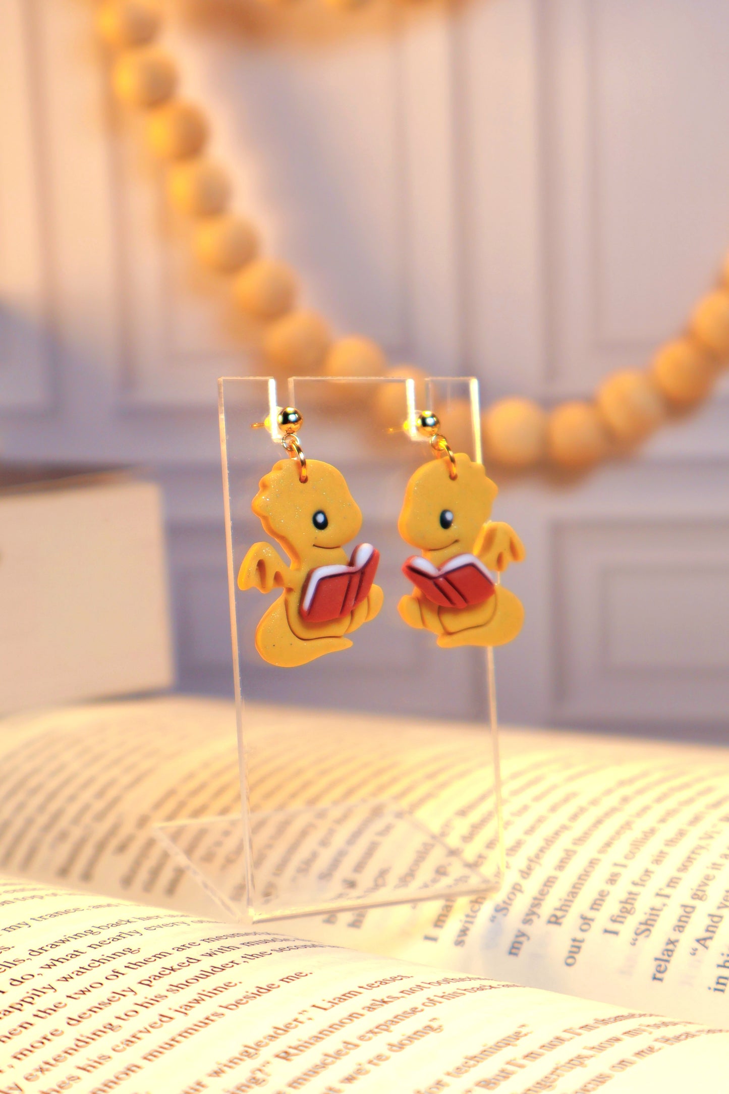 Bookish Dragon Earrings