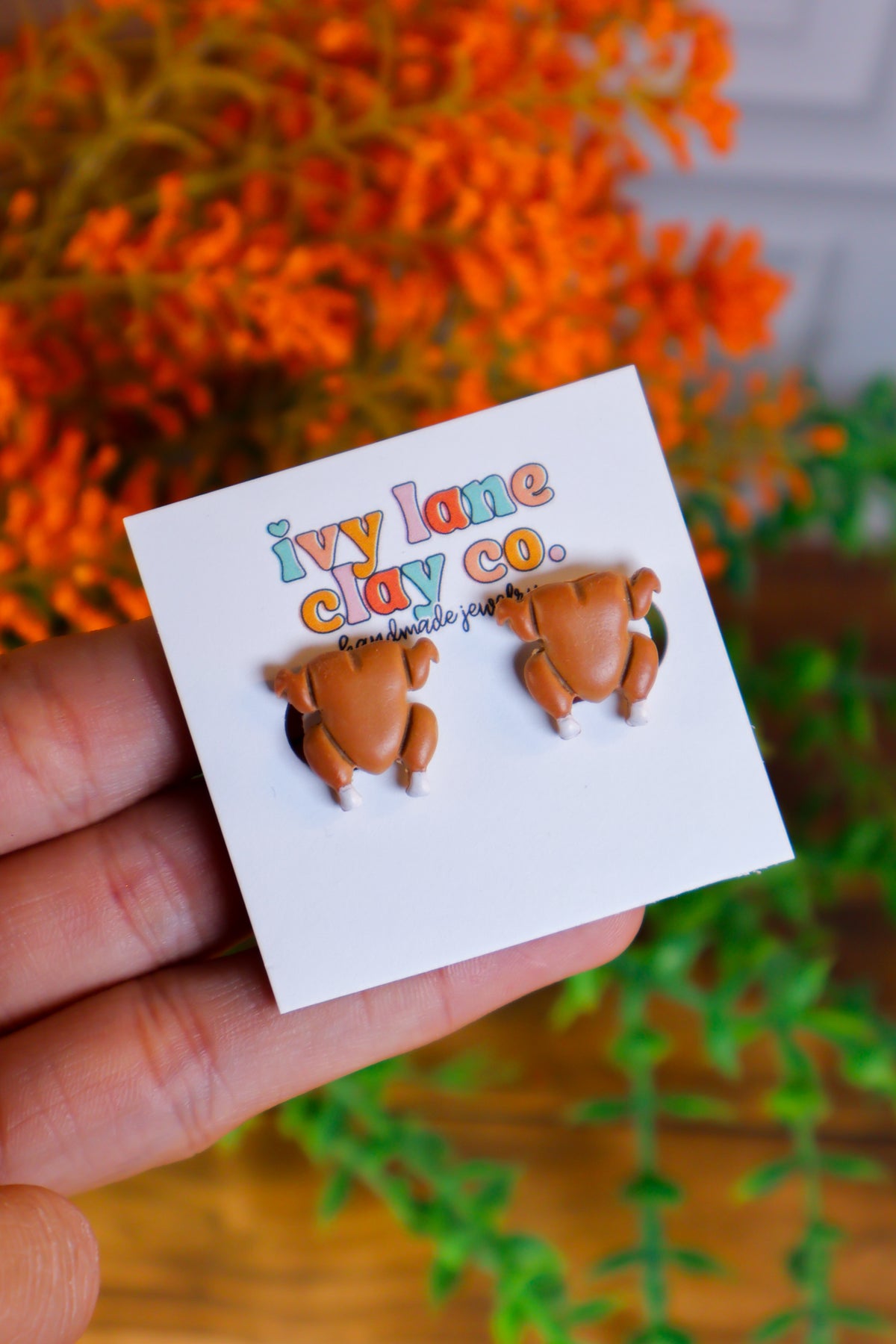 Thanksgiving Turkey Stud Earrings