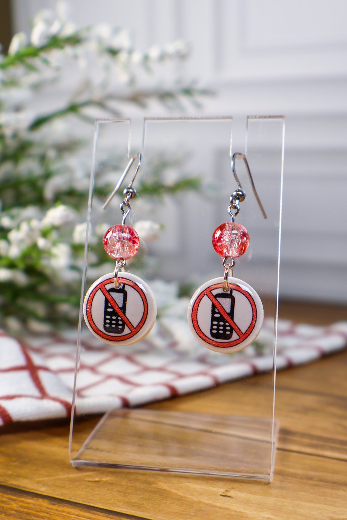 "No Cell Phones" Earrings