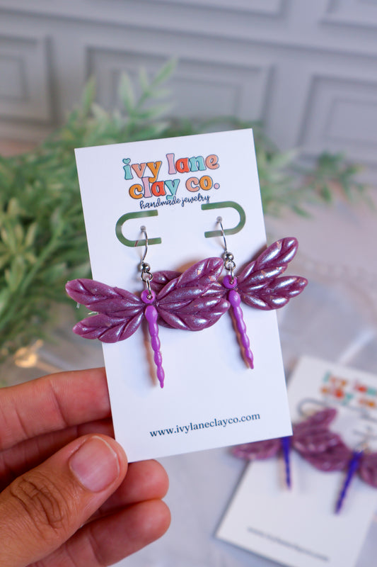 Shimmering Dragonfly Earrings
