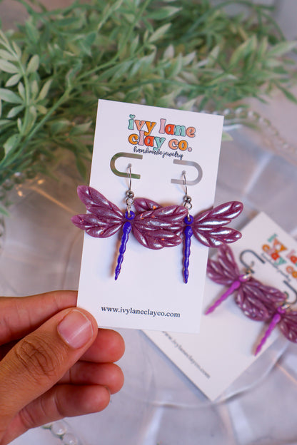 Shimmering Dragonfly Earrings