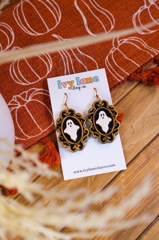Vintage Ghost Frame Earrings