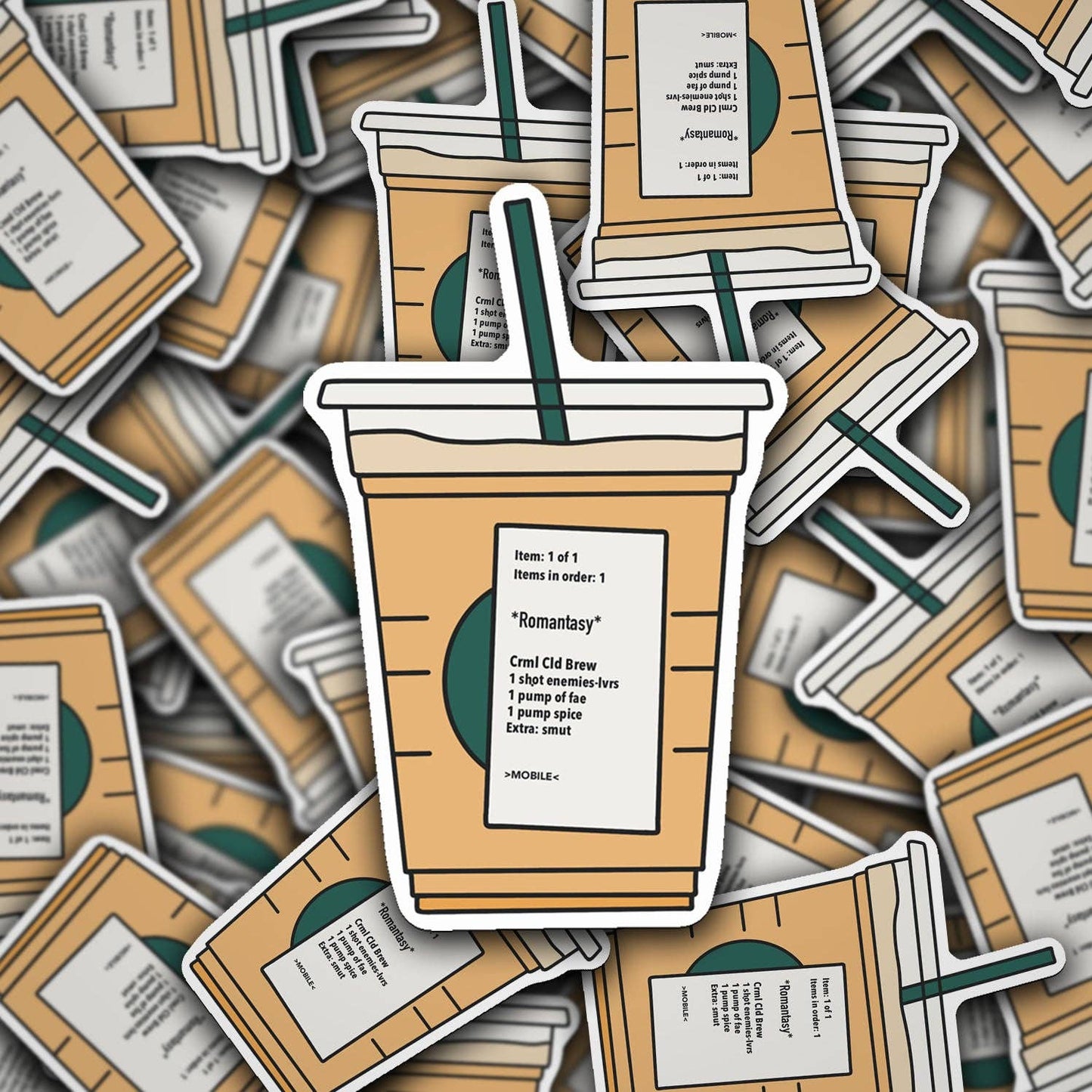 Romantasy Coffee Order | Waterproof Vinyl Sticker