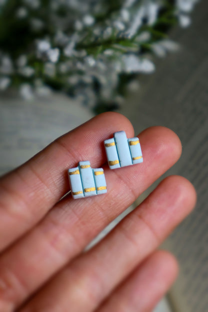 Book Stud Earrings