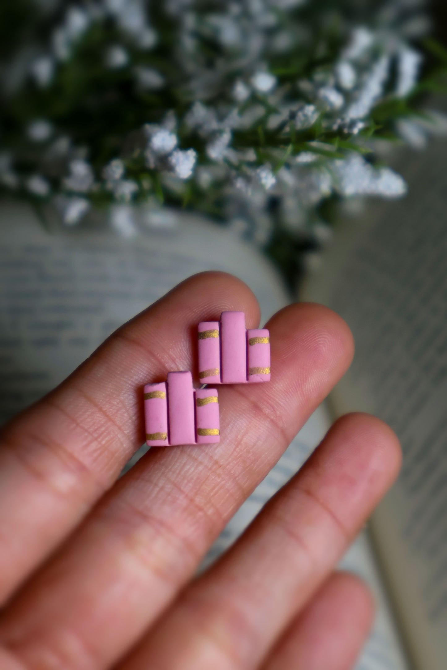 Book Stud Earrings
