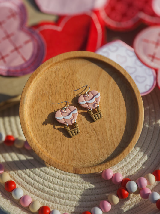 Heart Air Balloon Earrings