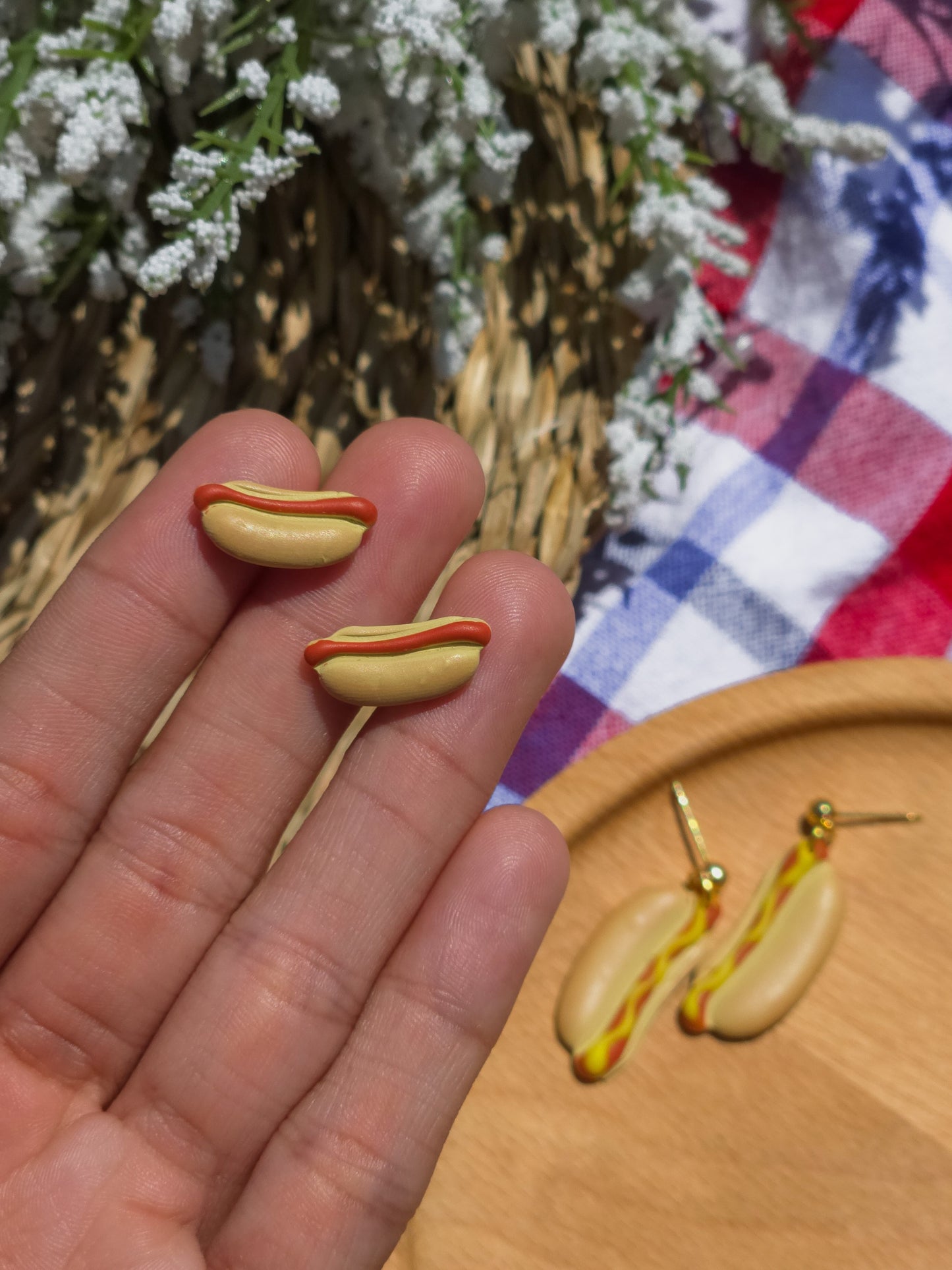 Hot Dog Stud Earrings