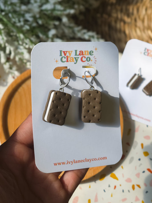 Ice Cream Sandwich Earrings