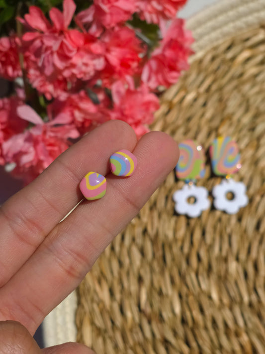 Groovy Swirls - Mini Studs