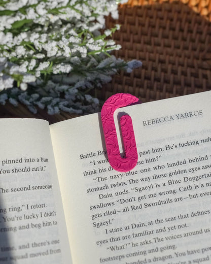 Paperclip Bookmark | Magenta Floral