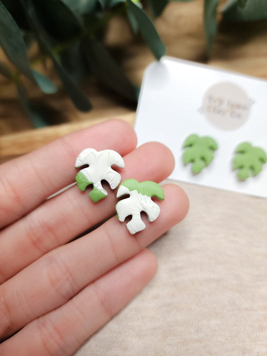 Monstera - Stud Earrings