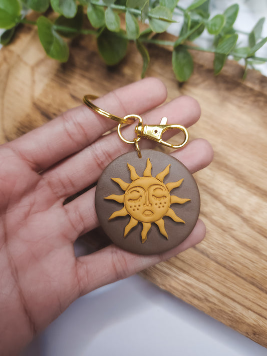 Sleeping Sun Keychain